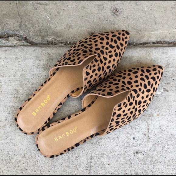Leopard print slip on mules / flats sizes 7-10 - Picture 10 of 10